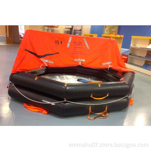SOLAS approved Inflatable life raft with pack A/B 15Persons